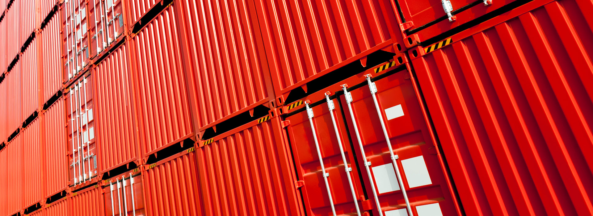 Photo of red shipping containers